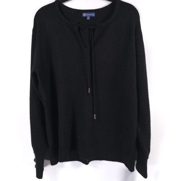 NWT DEMOCRACY Pullover Top Sweater V neck Tie STYLE B6092CKSW Size SMALL - Picture 1 of 11